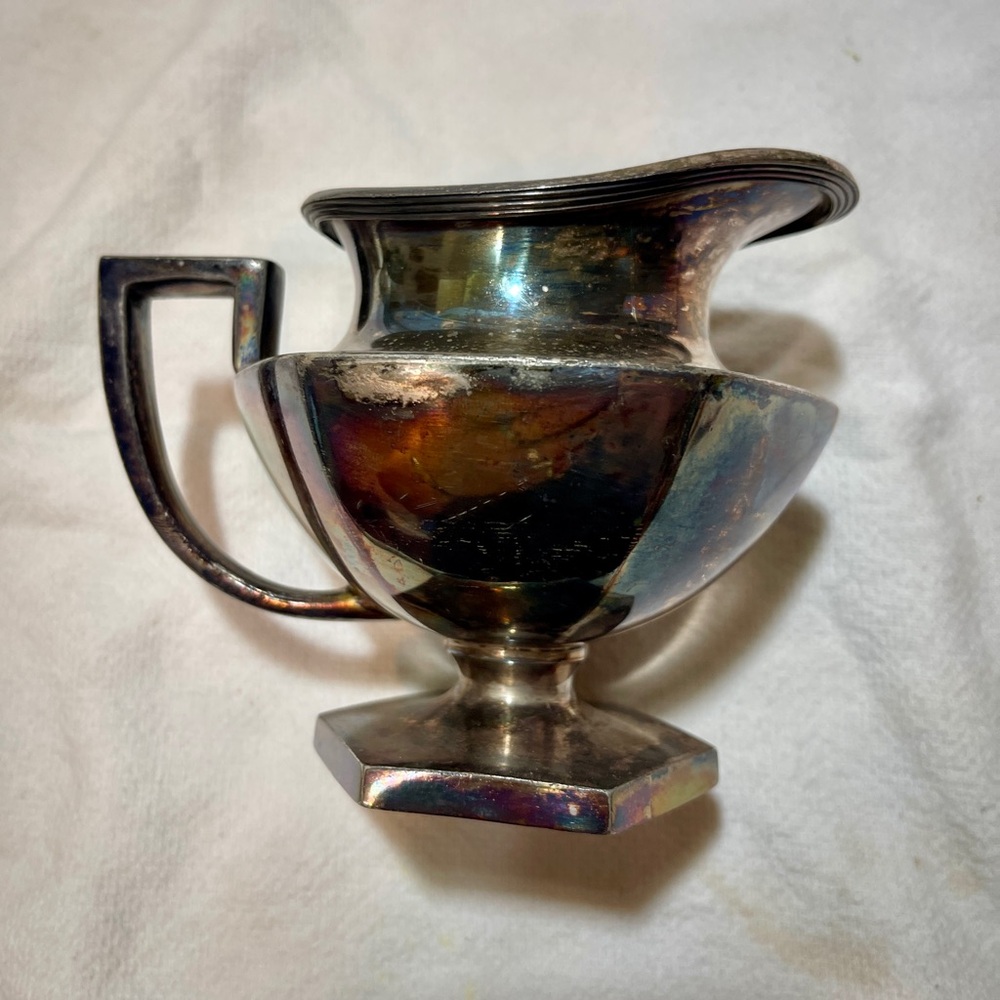 Antique Elegant Silver Creamer